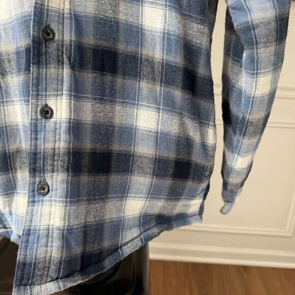 NWOT Wrangler Quilted Lined Hooded Plaid Flannel Button Up Shirt M - Picture 7 of 8